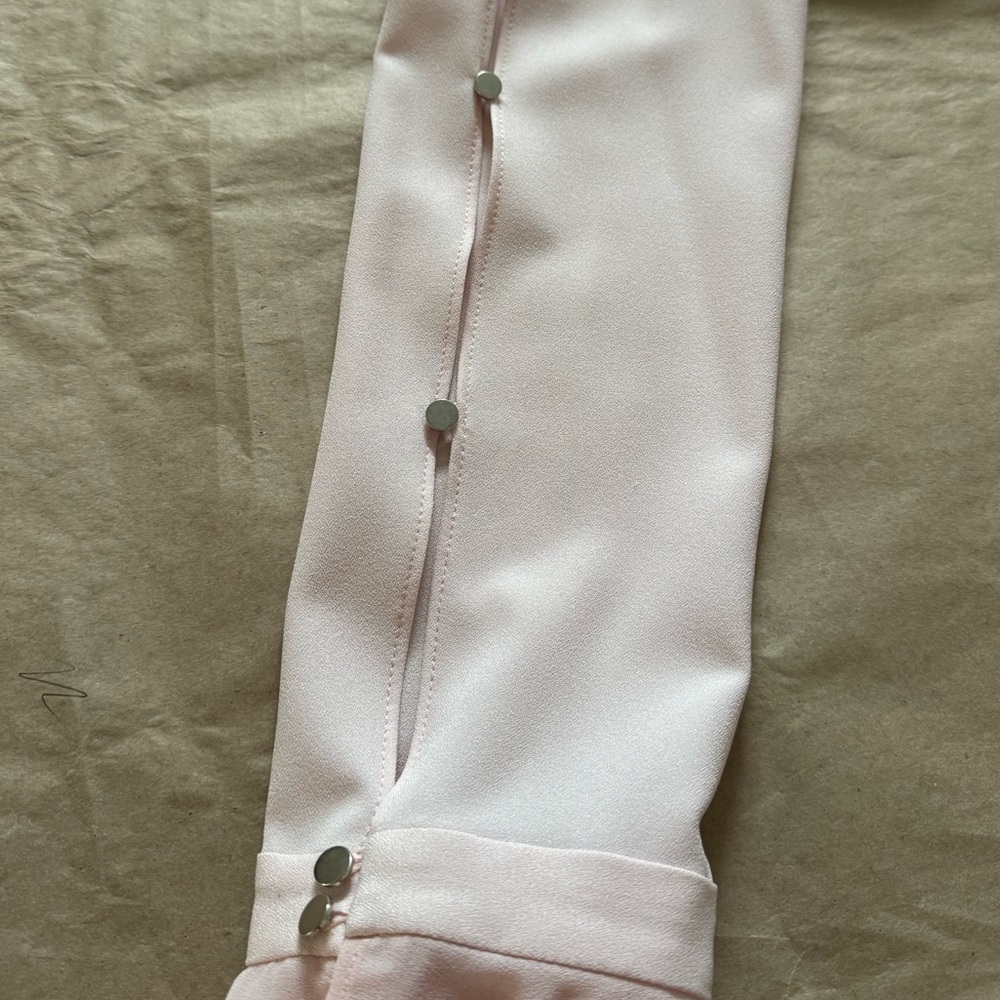 TTAHARI Long Sleeve Blouse Small Size Light Pink Color - Picture 10 of 10
